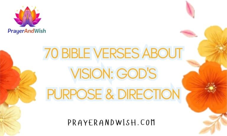 70 Bible Verses About Vision: God's Purpose & Direction