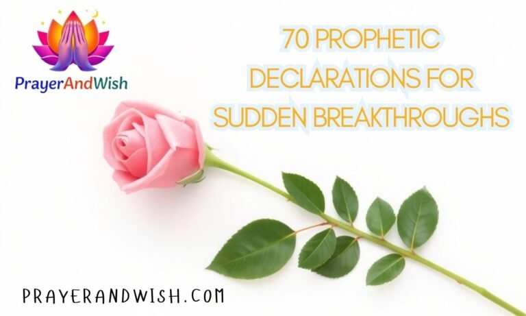 70 Prophetic Declarations for Sudden Breakthroughs