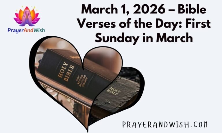 March 1, 2026 – Bible Verses of the Day: First Sunday in March