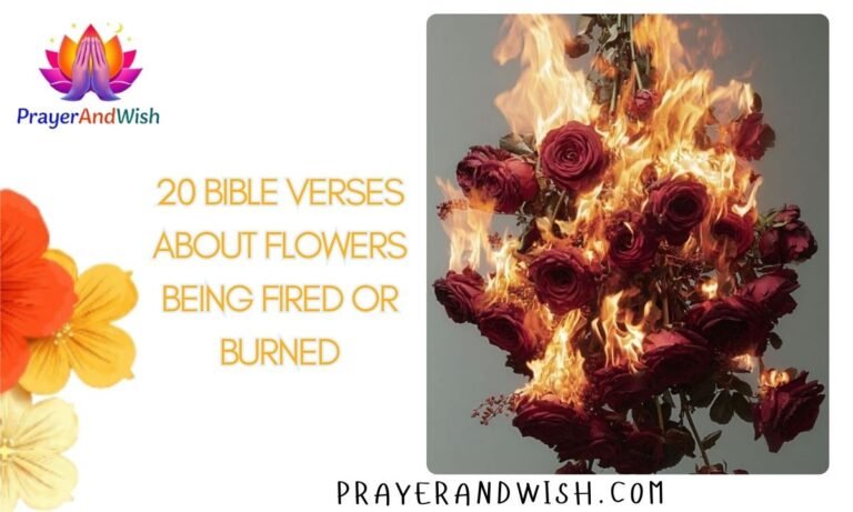 20 Bible Verses About Flowers Being Fired or Burned
