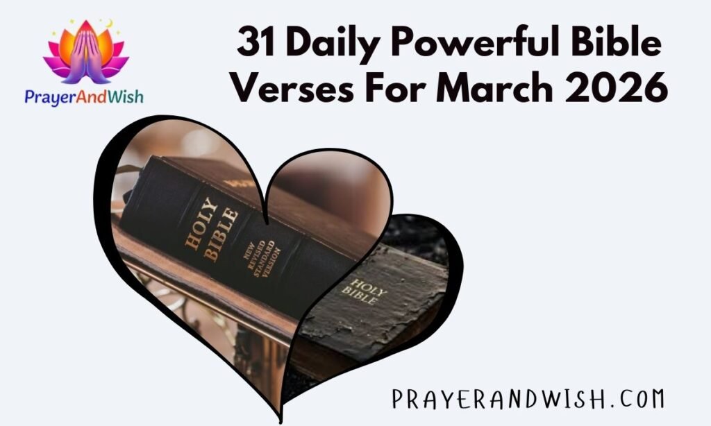 31 Daily Powerful Bible Verses For March 2026