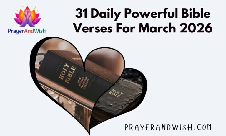31 Daily Powerful Bible Verses For March 2026