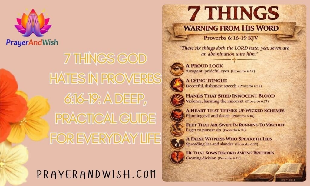 7 Things God Hates in Proverbs 6:16–19: A Deep, Practical Guide for Everyday Life