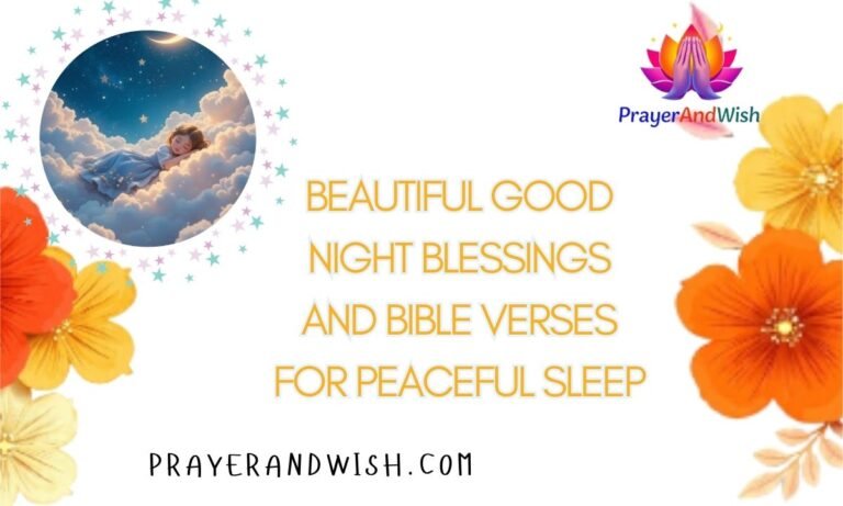 Beautiful Good Night Blessings and Bible Verses for Peaceful Sleep