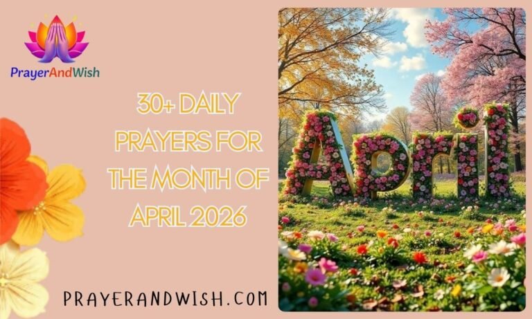 30+ Daily Prayers for the Month of April 2026