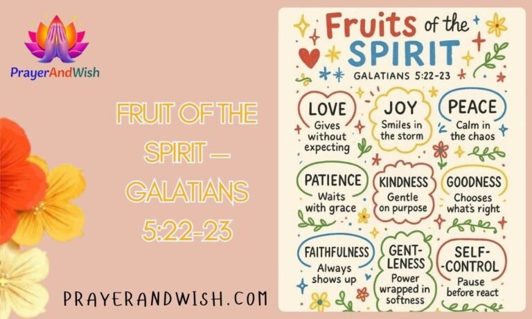 Fruit of the Spirit — Galatians 5:22-23